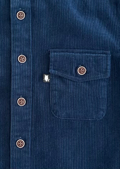 SUAVE OWL Corduroy Overshirt Midnight Blue