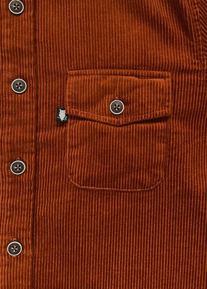 SUAVE OWL Corduroy Overshirt Rust