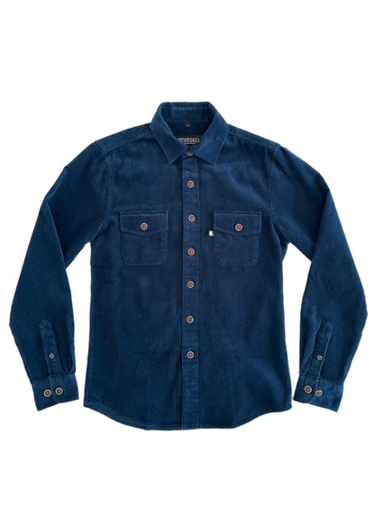 SUAVE OWL Corduroy Overshirt Midnight Blue