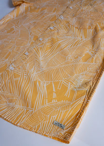 Geometric Leaf Pattern Shirt Honey