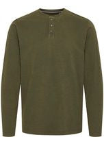 Grandad Collar Long Sleeve Tee Olive