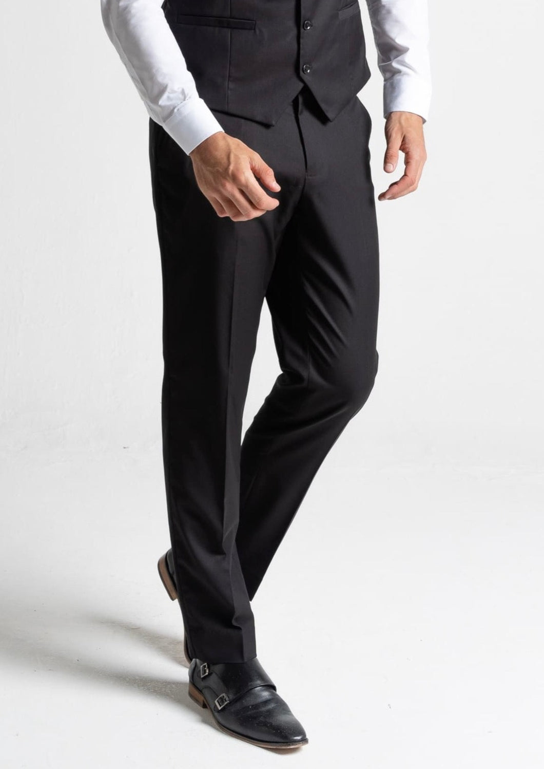 Haris black suit trousers/