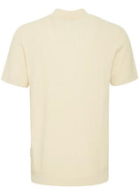 Load image into Gallery viewer, Men&#39;s polo shirt in cream knit, reverse
