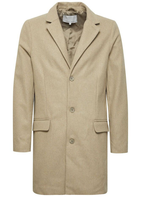 Men's Long Coat Beige