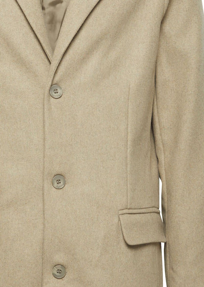 Men's Long Coat Beige