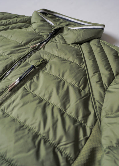 Man's Quilted Jacket Moss Padded Lightweight Coat for Men.