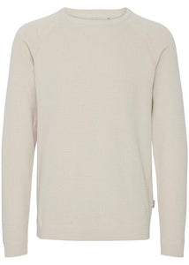 Men's crew neck jumper in cream colour