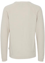 Load image into Gallery viewer, Men&#39;s crew neck jumper in cream colour showing reverse
