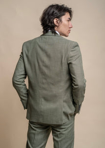 Miami sage suit for men - reverse of jacket