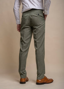 Miami sage suit for men - trouser reverse