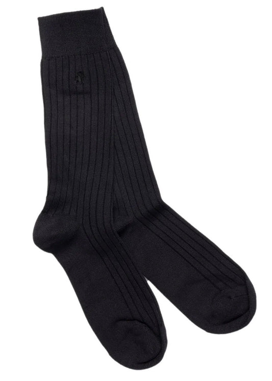 Navy bamboo socks for men.