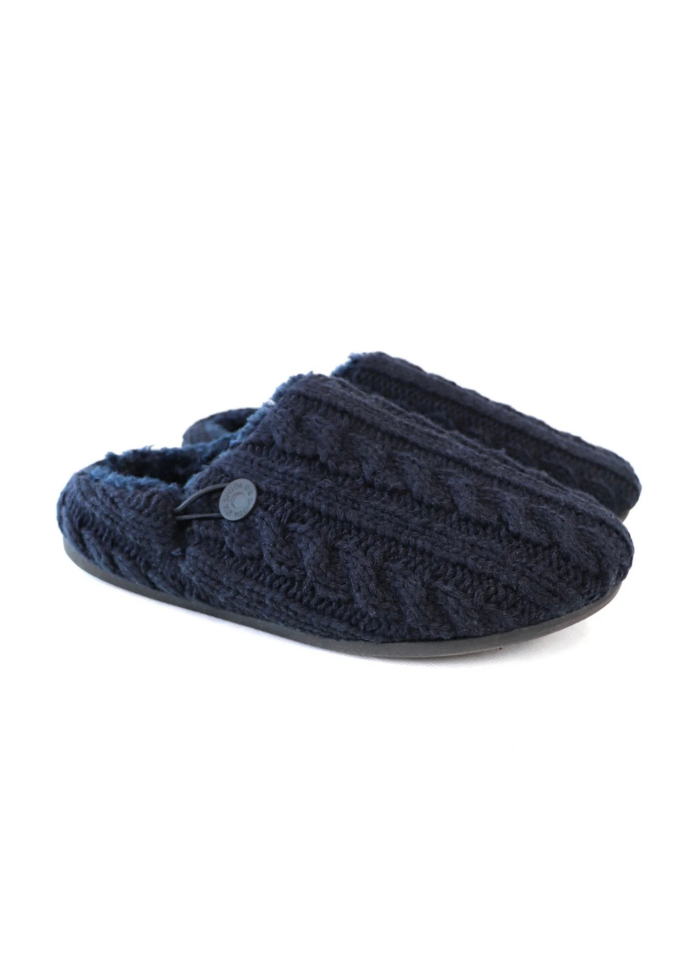 Navy Knit Slipper