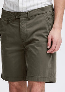 Olive Chino Shorts For Men Worn By Model