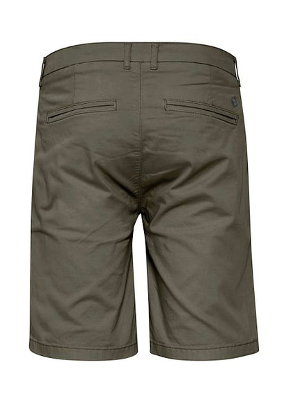 Olive Chino Shorts For Men Rear View