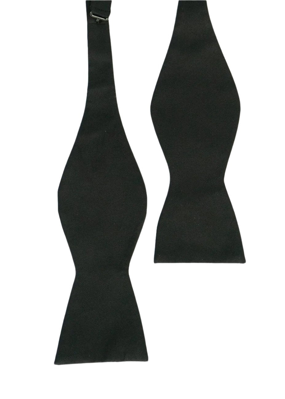 Self-Tie Plain Black Bow Tie