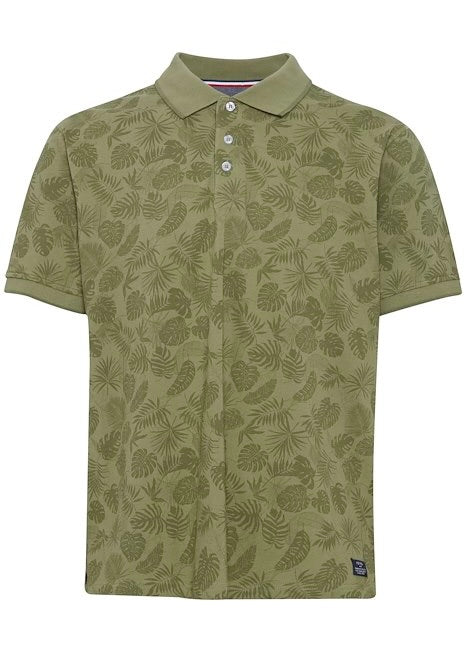 Men's Short Sleeved Polo Shirt Forest Leaves