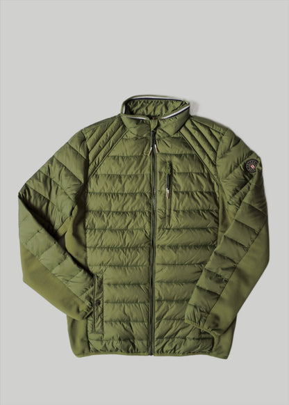 Man's Quilted Jacket Moss Padded Lightweight Coat for Men.