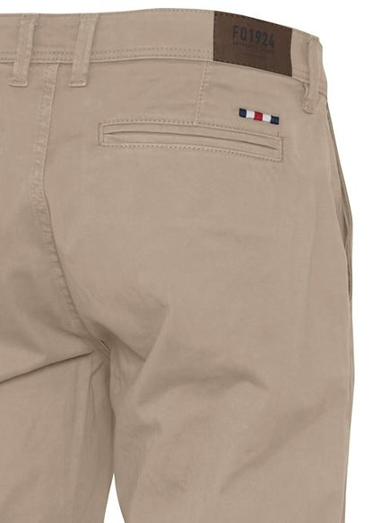 Men's chinos in taupe colour.