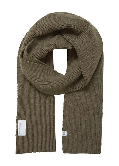 Knit scarf in taupe colour