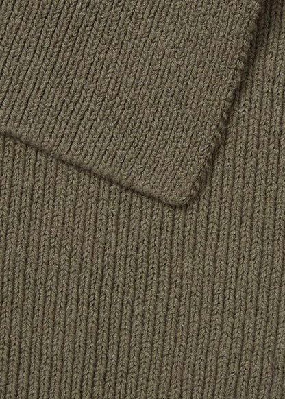 Close up of men's scarf in taupe colour.