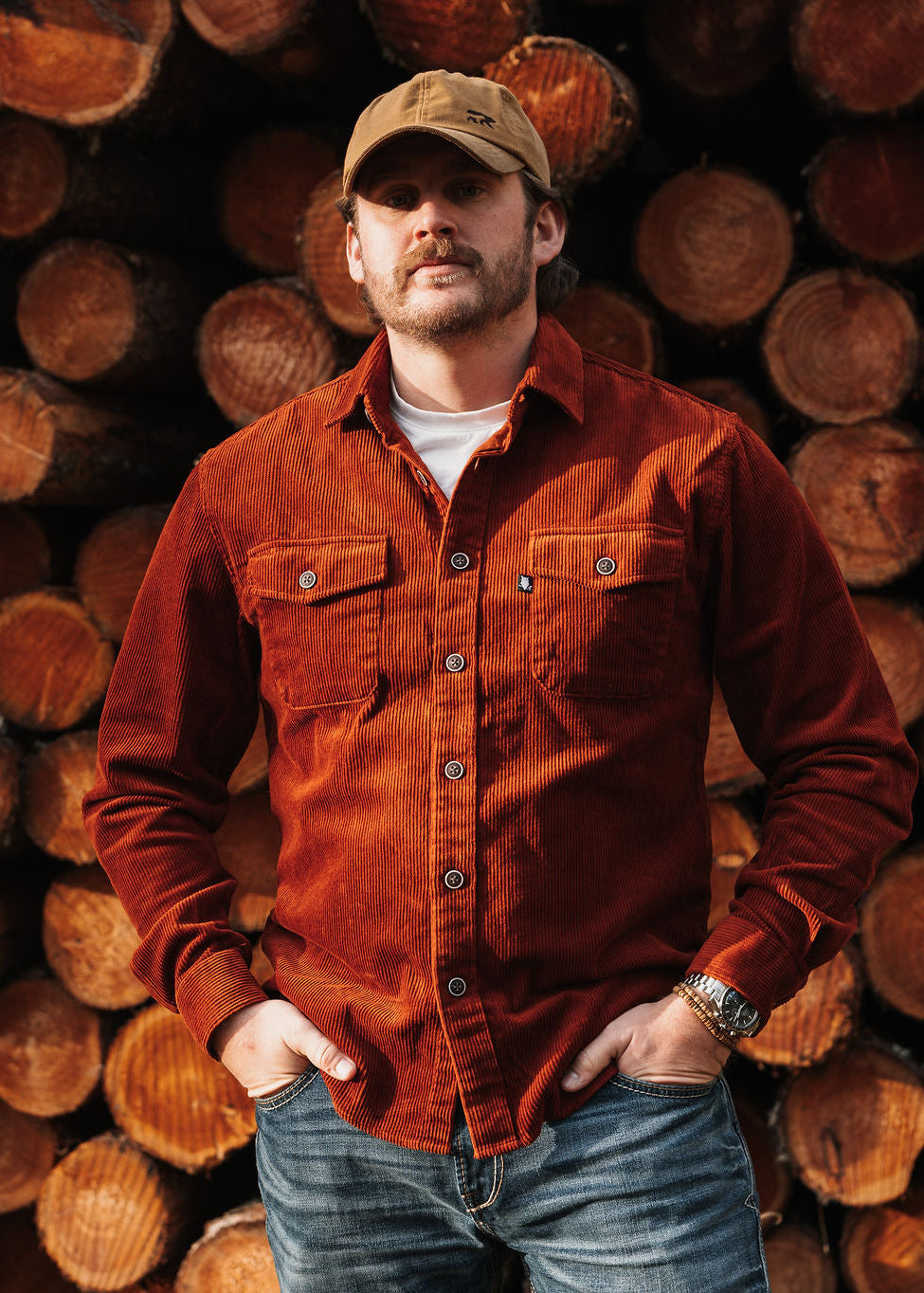 SUAVE OWL OVERSHIRT RUST CORDUROY JAKE