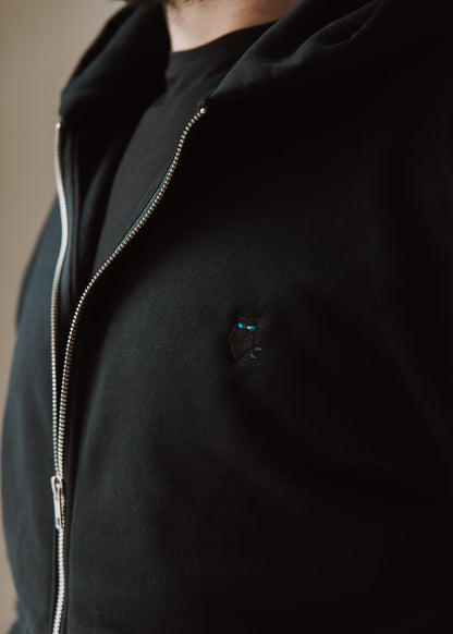 SO Relaxed Zipped Hoodie Black