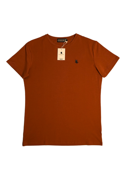 SUAVE OWL Men's Burnt Orange Tailored T-Shirt