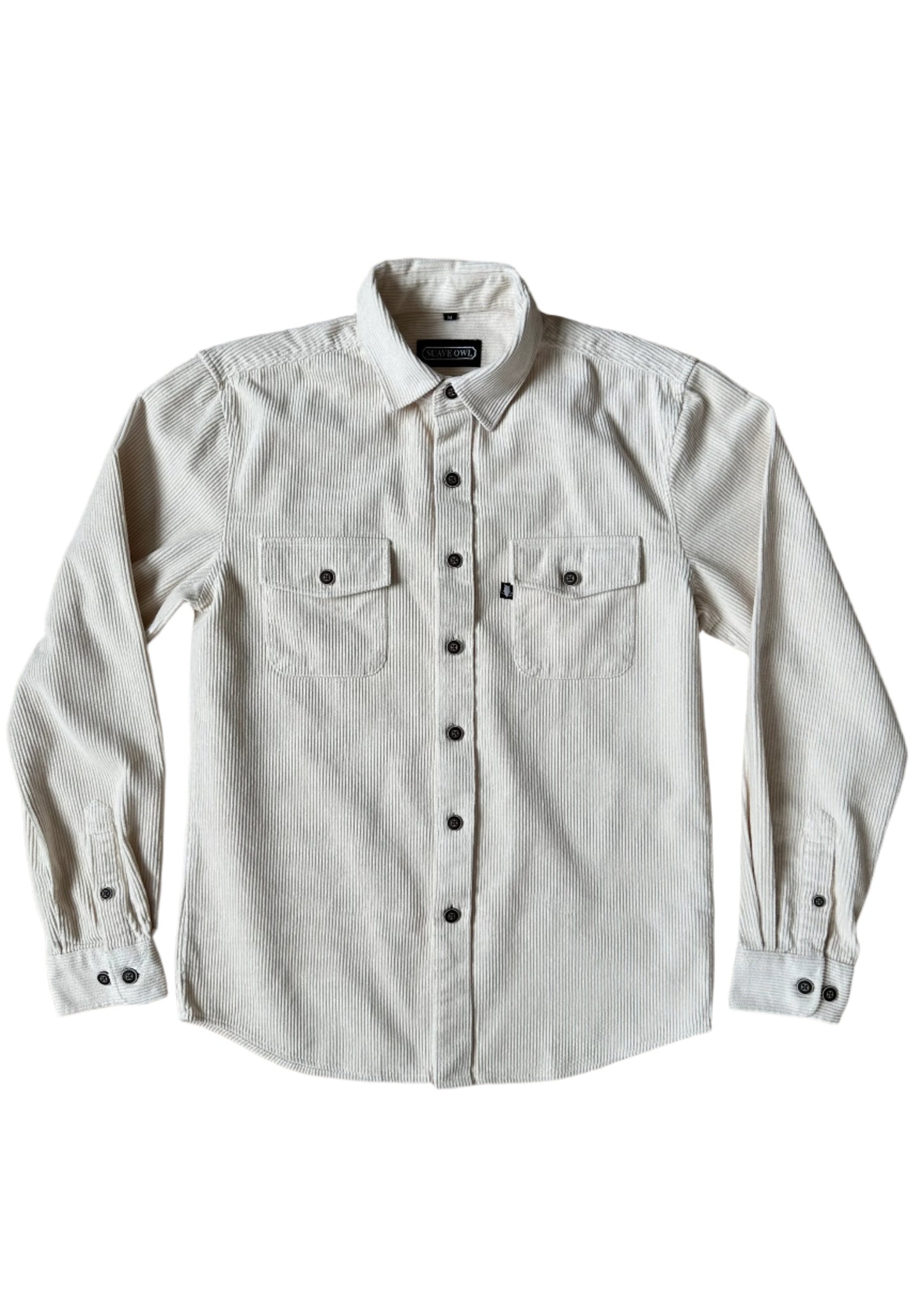 SUAVE OWL  Best Men's Corduroy Overshirt Stone