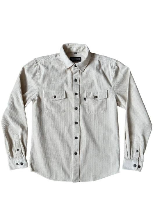SUAVE OWL  Best Men's Corduroy Overshirt Stone