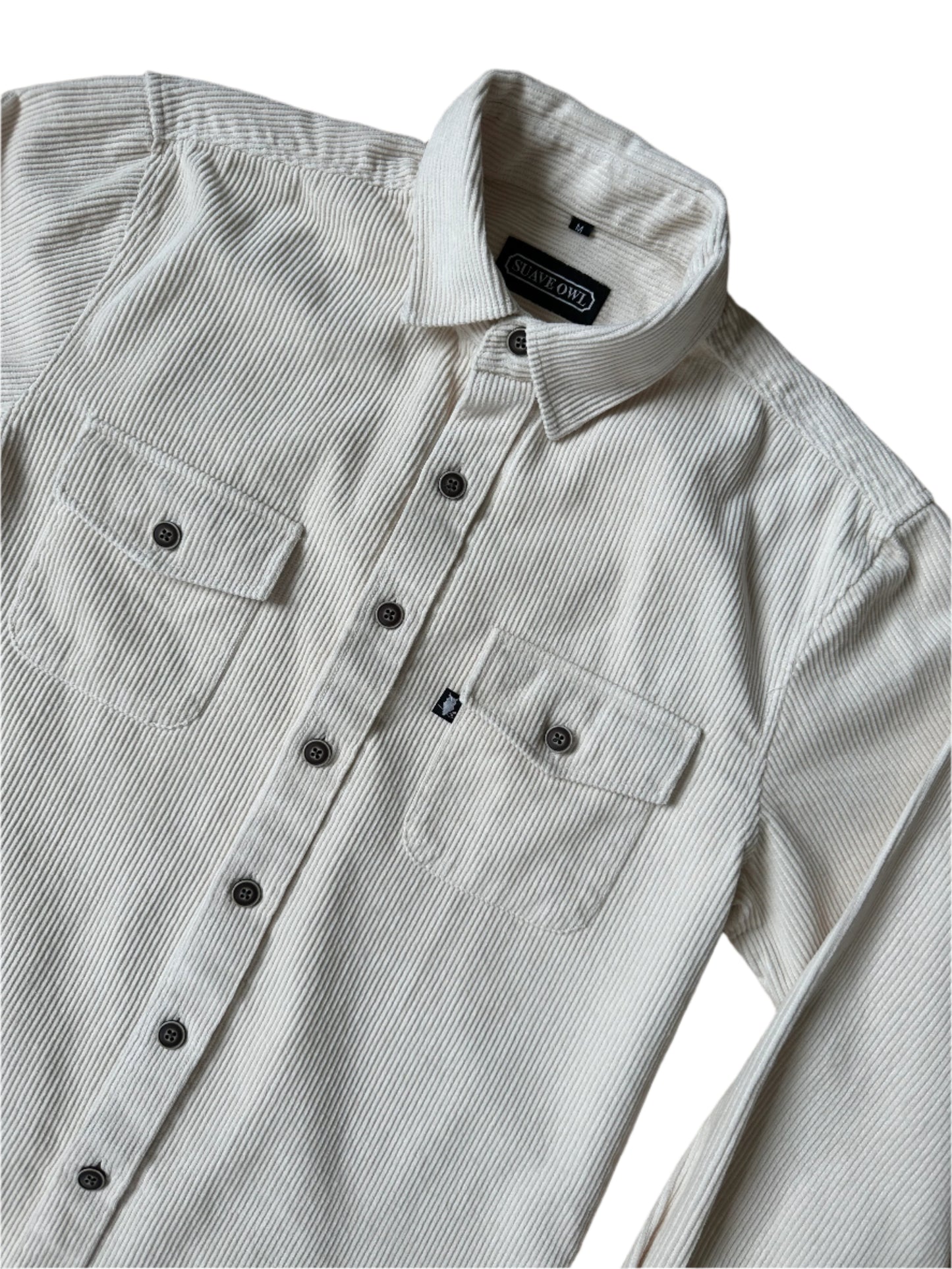 SUAVE OWL Men's Corduroy Overshirt Stone