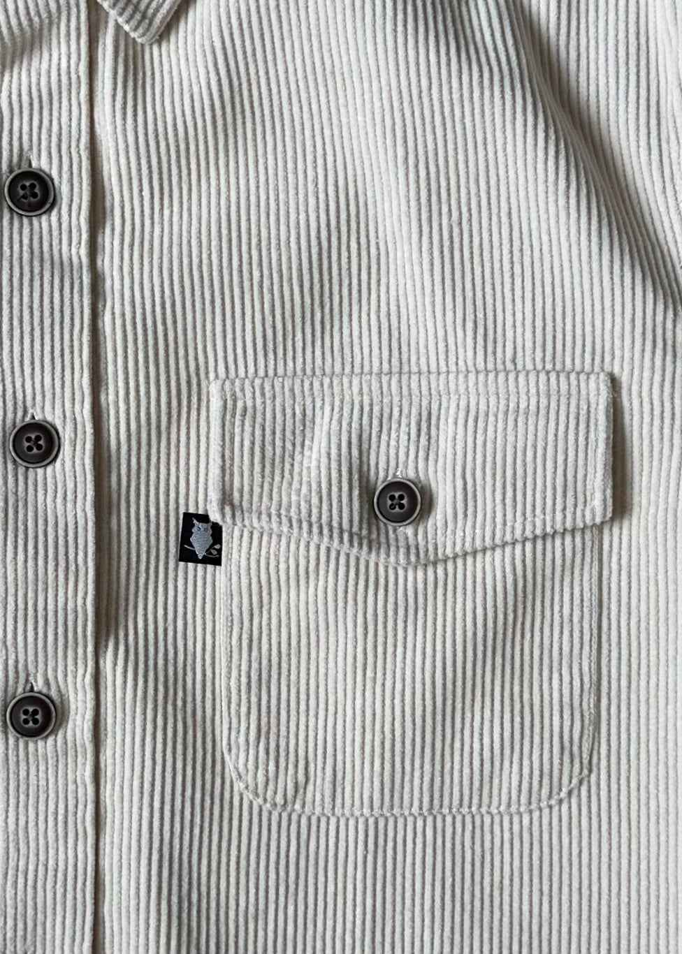 SUAVE OWL Men's Corduroy Overshirt Stone Pocket