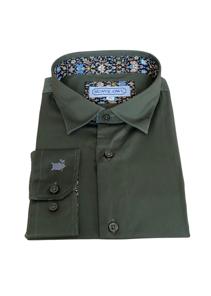 SUAVE OWL Olive Shirt