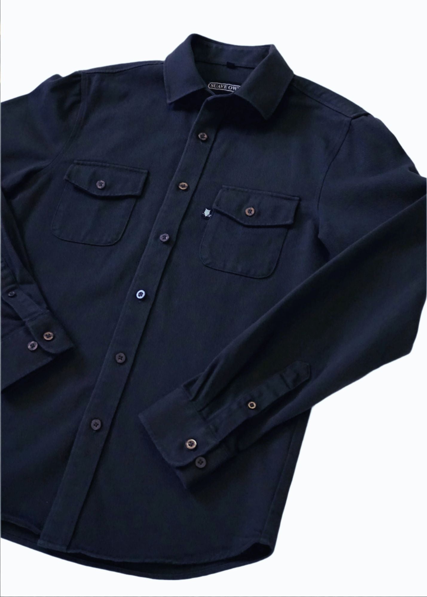 SUAVE OWL Twill Overshirt Navy