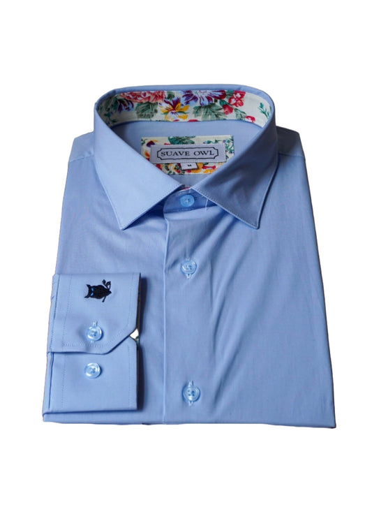 SUAVE OWL Pale Blue Shirt