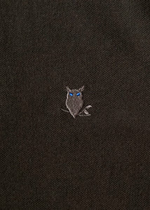 SUAVE OWL Pique Polo Shirt Dark Grey Logo