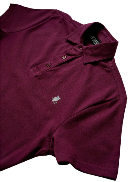 SUAVE OWL Polo Shirt Plum