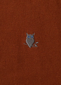 SUAVE OWL Pique Polo Shirt Rust Men's Short Sleeve