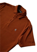 Load image into Gallery viewer, SUAVE OWL Pique Polo Shirt Rust Men&#39;s Short Sleeve
