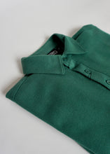 Load image into Gallery viewer, SUAVE OWL Polo Shirt Jade Green Pique Collar
