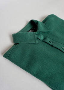 SUAVE OWL Polo Shirt Jade Green Pique Collar