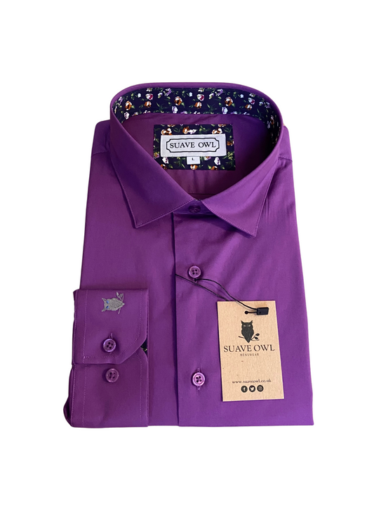 SUAVE OWL Purple Shirt