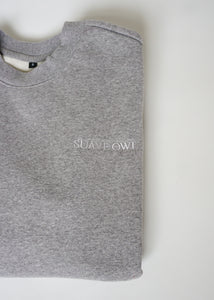 SUAVE OWL Sweatshirt For Men showing close up detail.