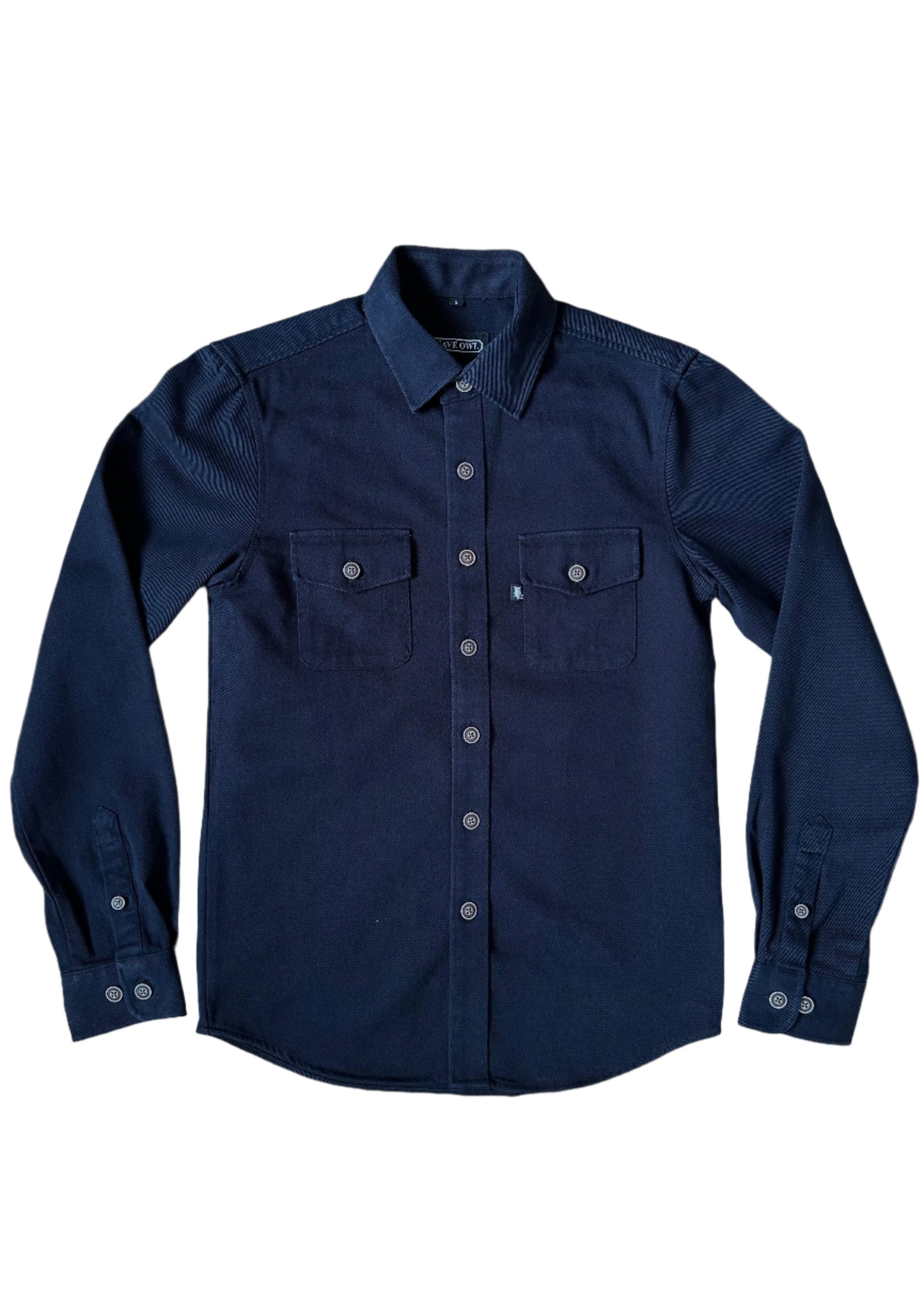 SUAVE OWL Men's Twill Overshirt Navy