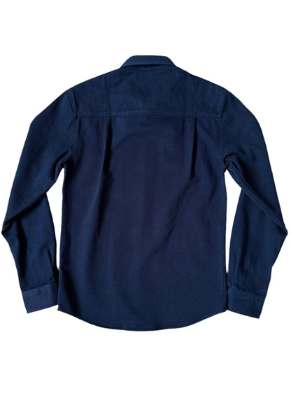 SUAVE OWL Men's Twill Overshirt Navy Back
