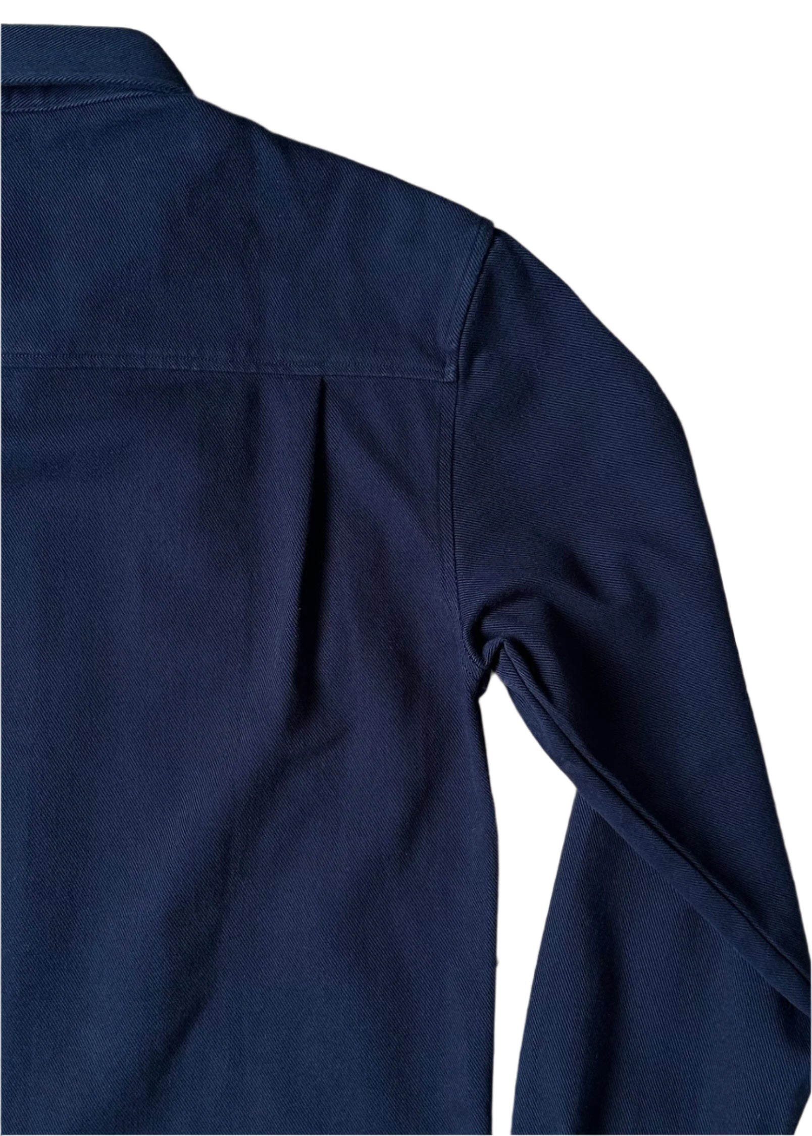 SUAVE OWL Men's Twill Overshirt Navy Pleat