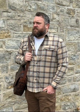 SUAVE OWL Checked Overshirt Tan