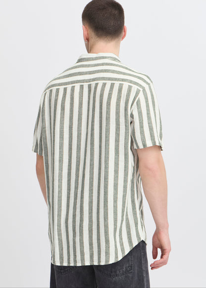 Sage Striped Linen Shirt