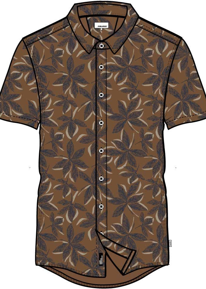 Short-Sleeve Shirt Brown & Navy