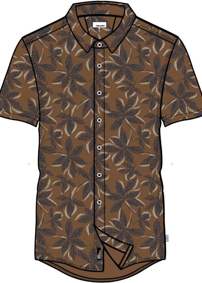 Short-Sleeve Shirt Brown & Navy