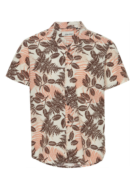 Short Sleeve Coral Leaf Shirt